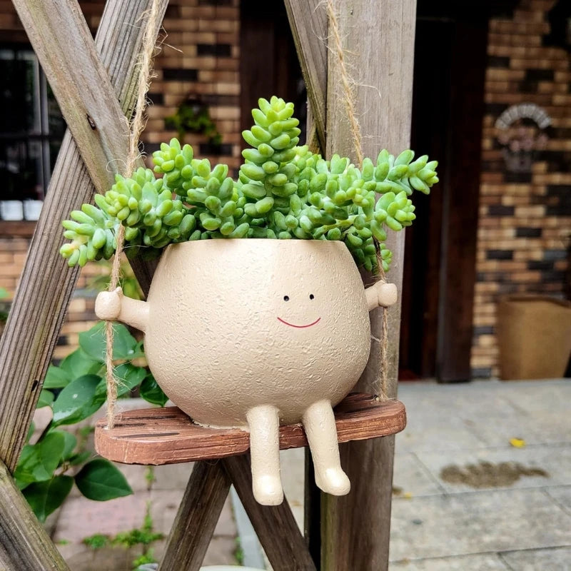 Cozy Smiley Flower Pots