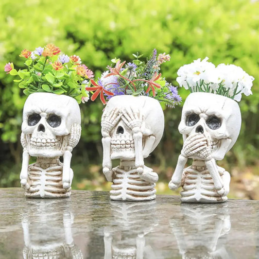 Cozy Skull Flowerpot