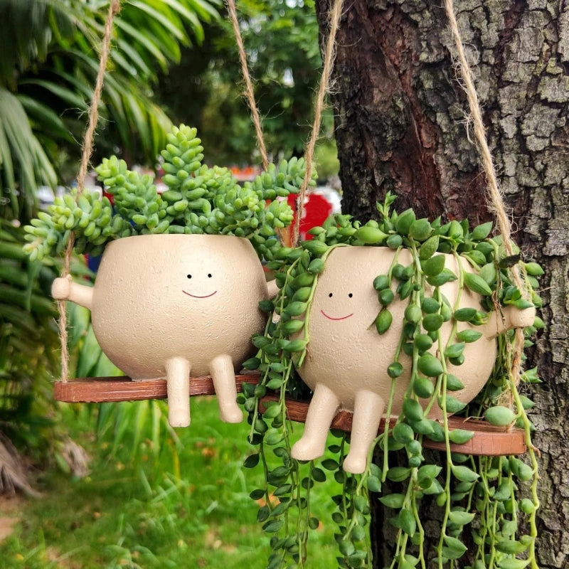 Cozy Smiley Flower Pots