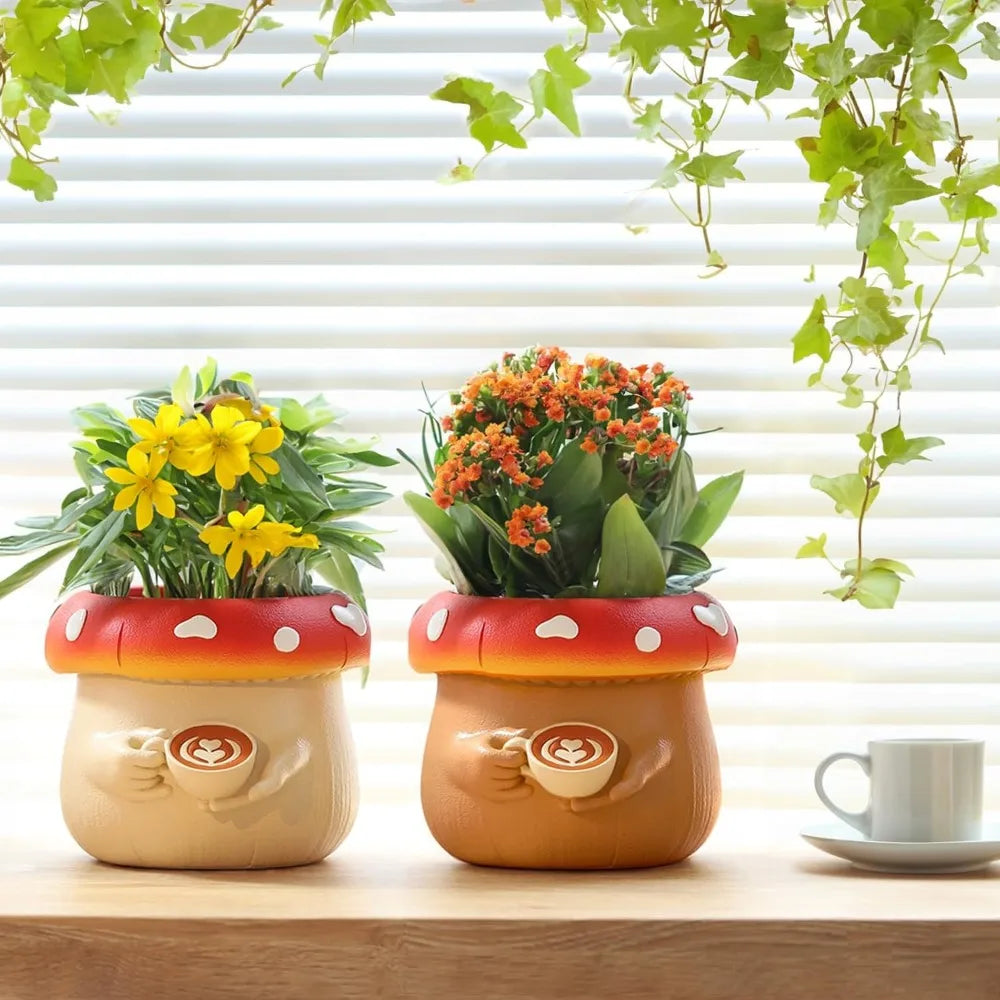 Cozy Mushroom Flower Pot